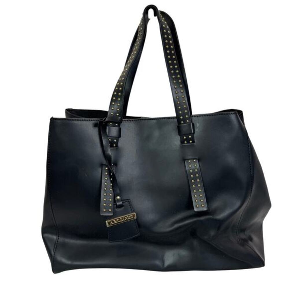 Abellucci Milan‎ Italy Genuine Leather Gold Studded Black Bag $425